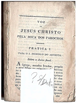 Voz de Jesus Christo pela boca dos parochos