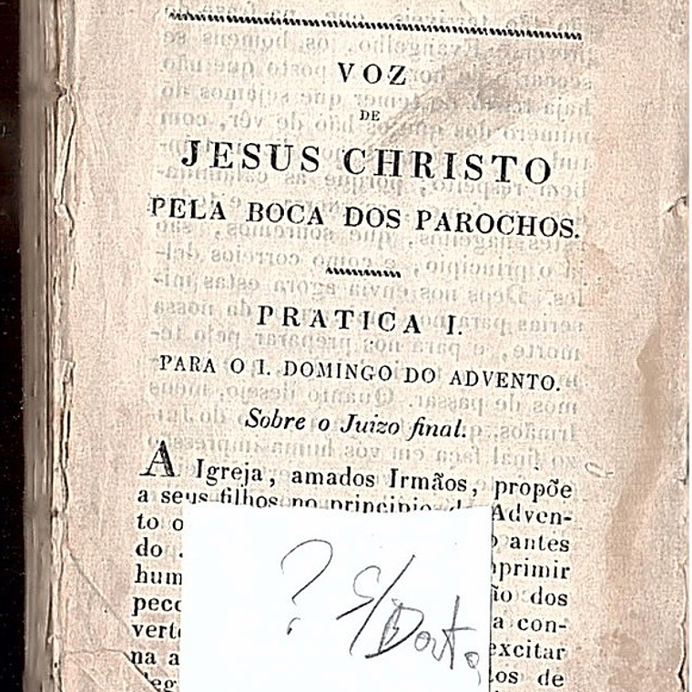 Voz de Jesus Christo pela boca dos parochos 1