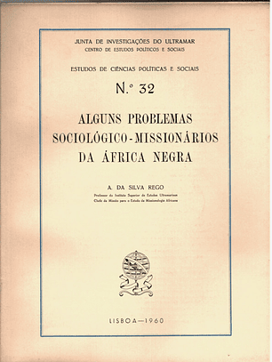 Alguns problemas sociológico ou missionários na África negra