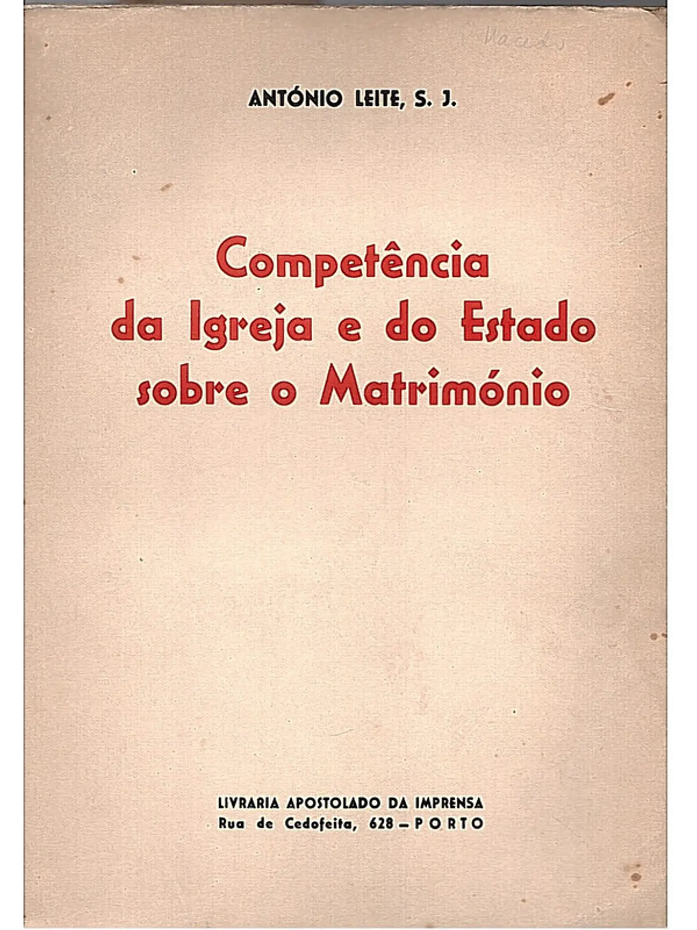 Competência da igreja e do estado sobre o matrimónio 1
