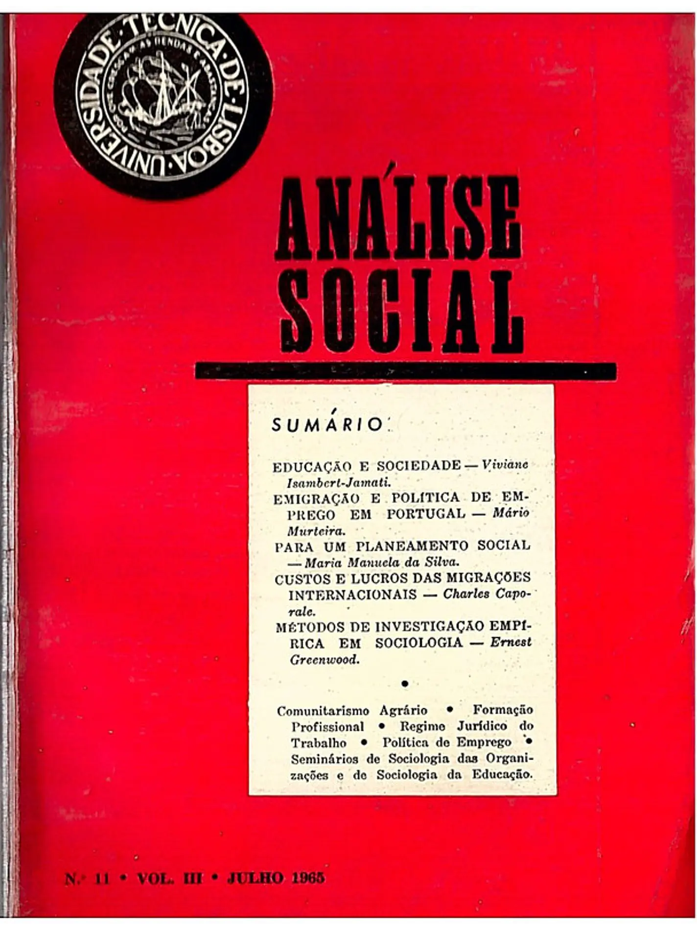 Análise social n 11 1