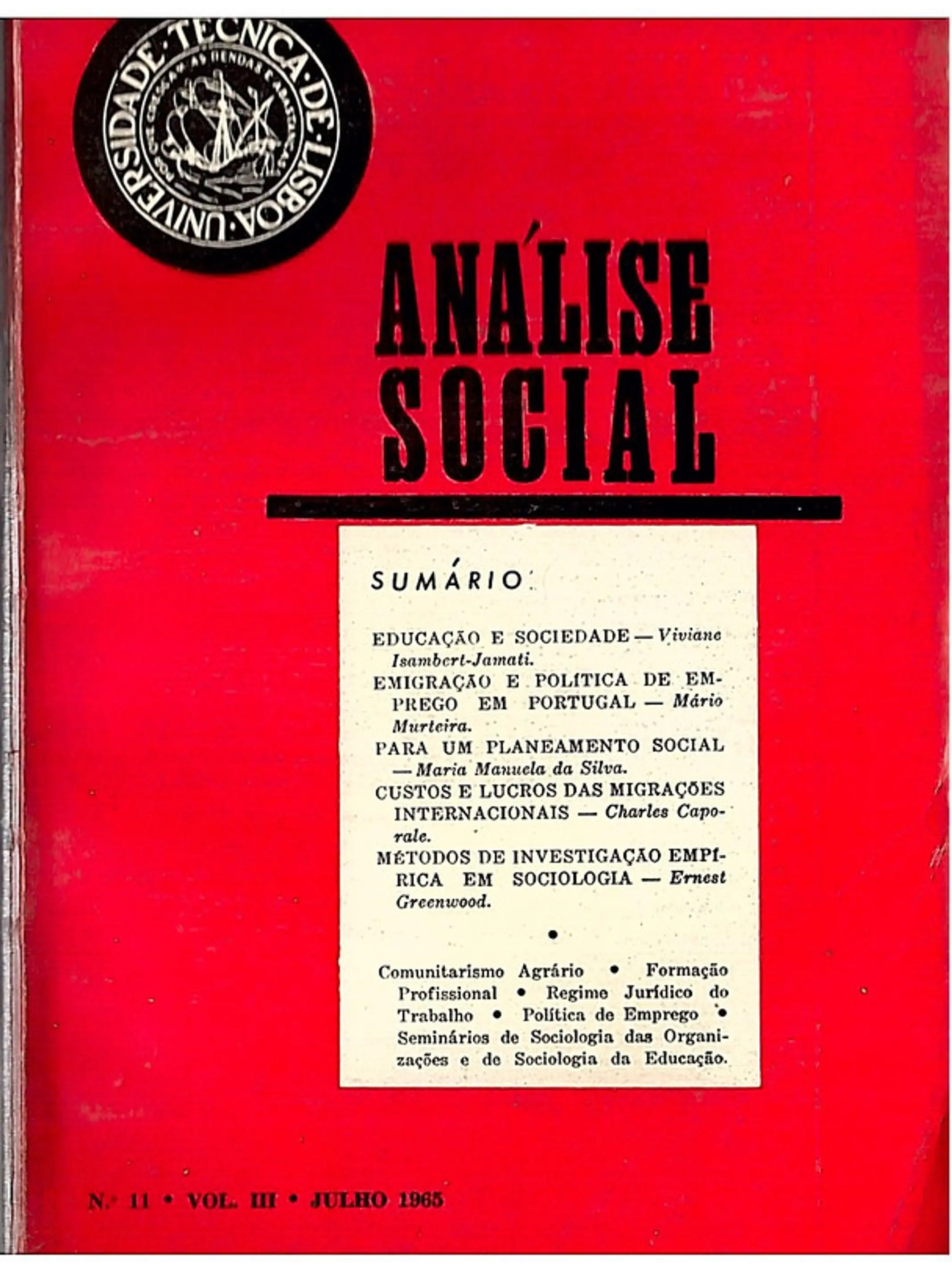 Análise social n 11 1