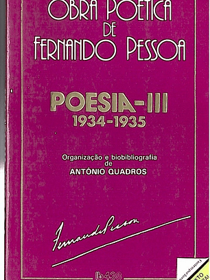 Obra poética de Fernando Pessoa - Poesia III (1934-1935)