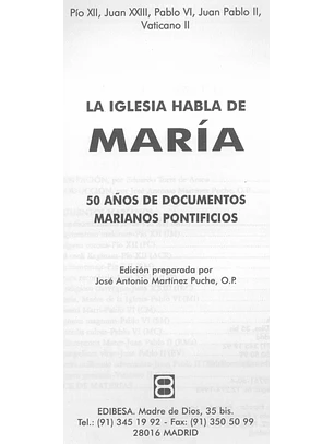La Iglesia habla de Maria