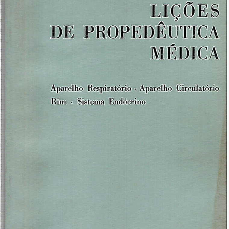 Lições de propedêutica médica 1