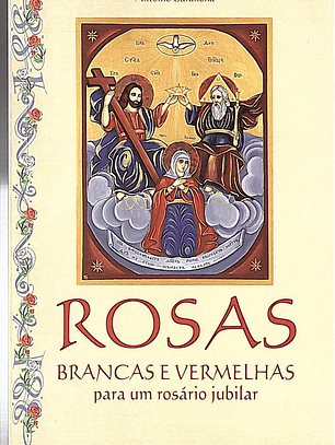 Rosas brancas e vermelhas para um rosário jubilar