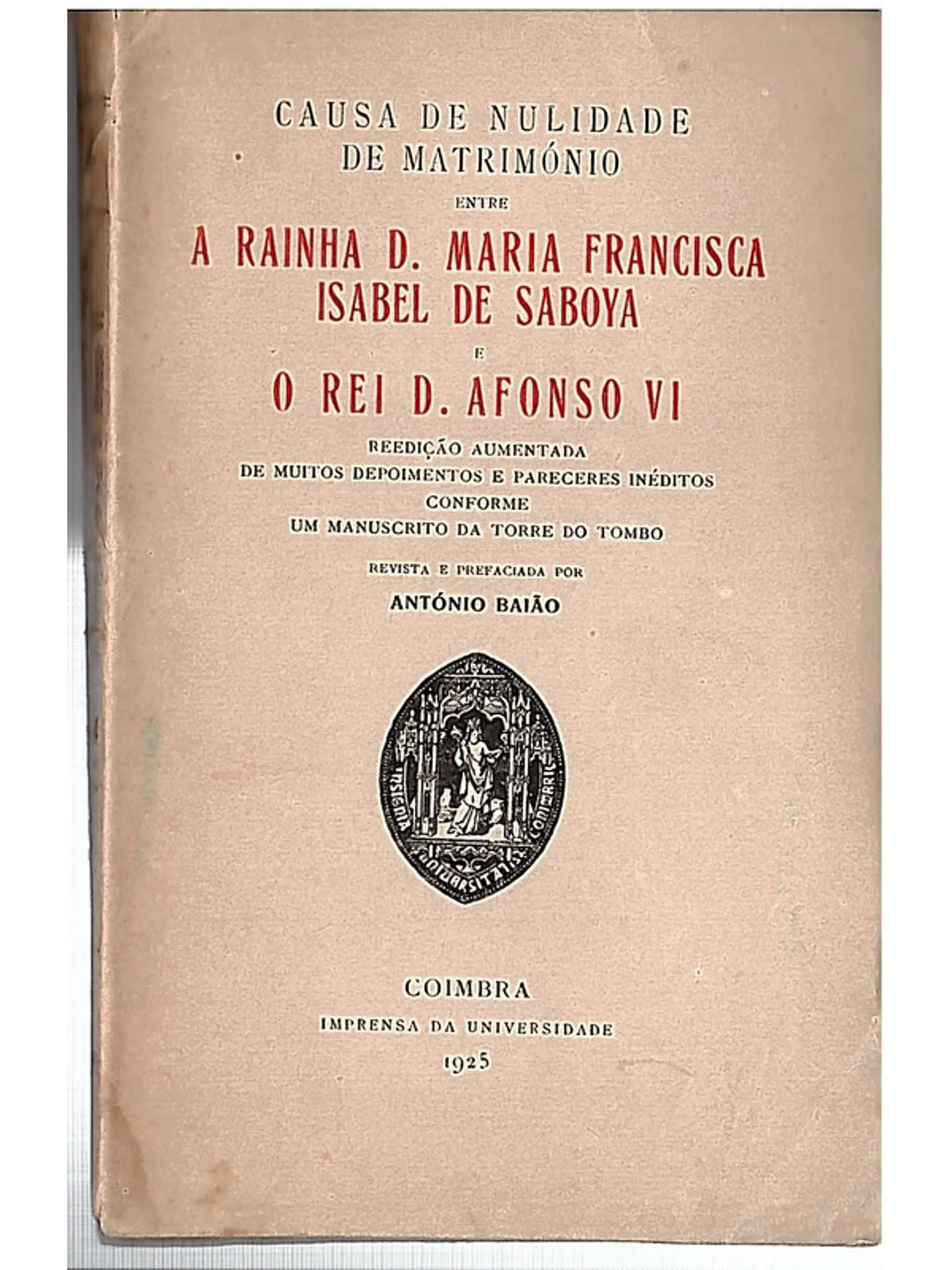 A rainha D. Maria Francisca Isabel de Saboya 1