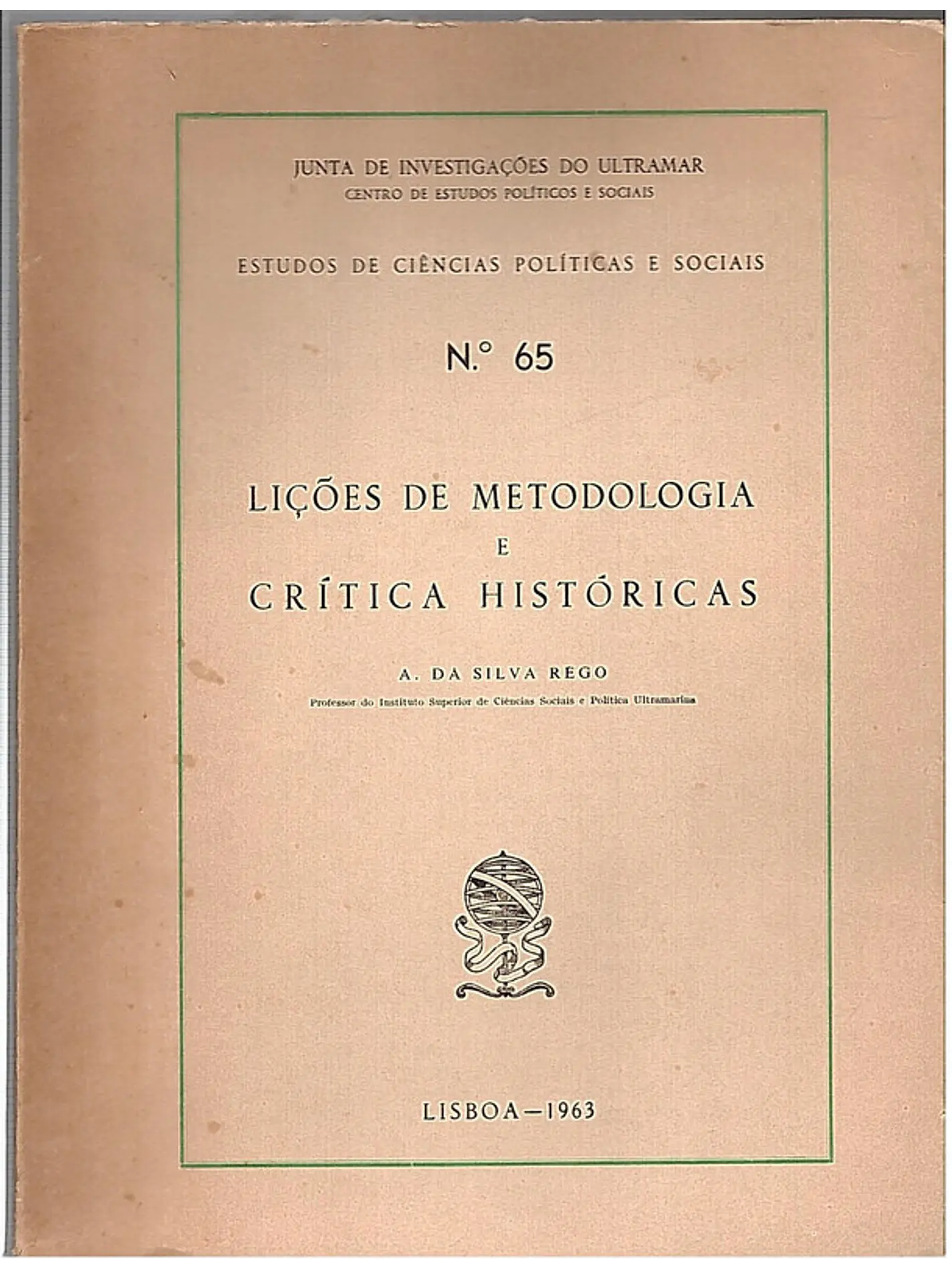 Lições de metodologia e critica históricas 1