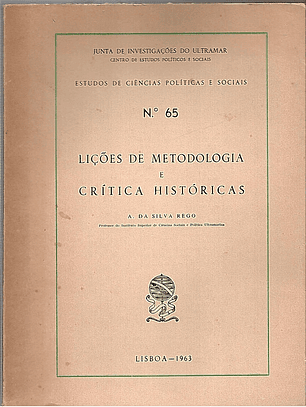 Lições de metodologia e critica históricas