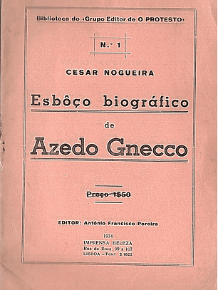 Esboço biográfico de Azedo Gneco