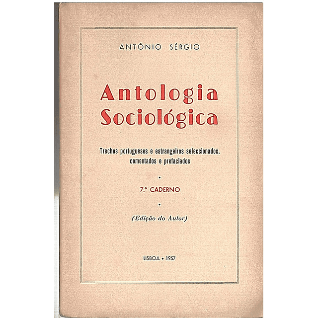 Antologia sociológica caderno 7