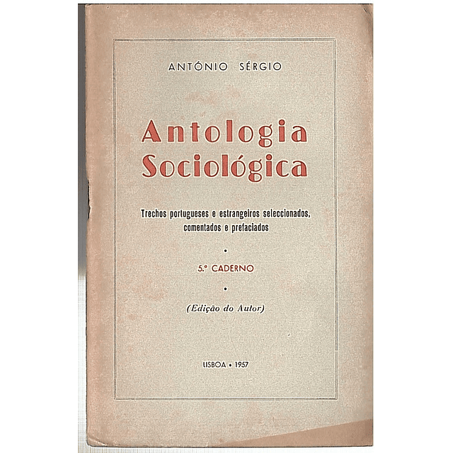 Antologia sociológica caderno 5