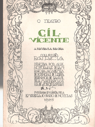 Revista da coleção Patrícia - Gil Vicente a sua vida e a sua obra