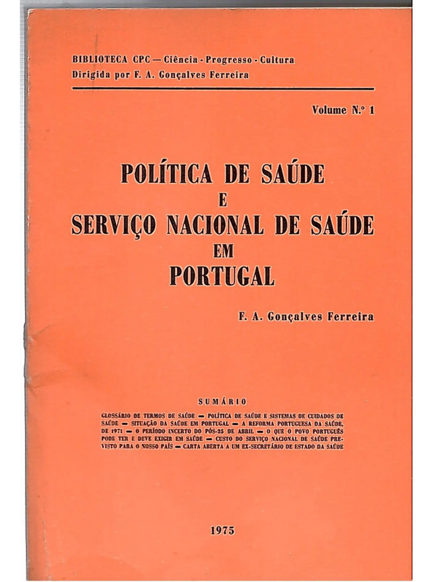 Política de saúde e serviço nacional de saúde em portugal 1