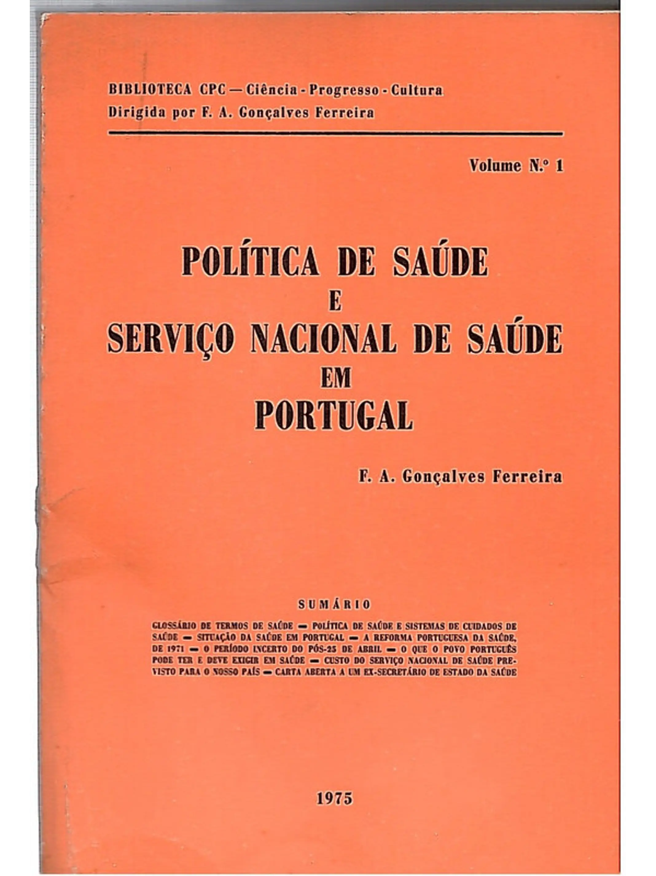Política de saúde e serviço nacional de saúde em portugal 1