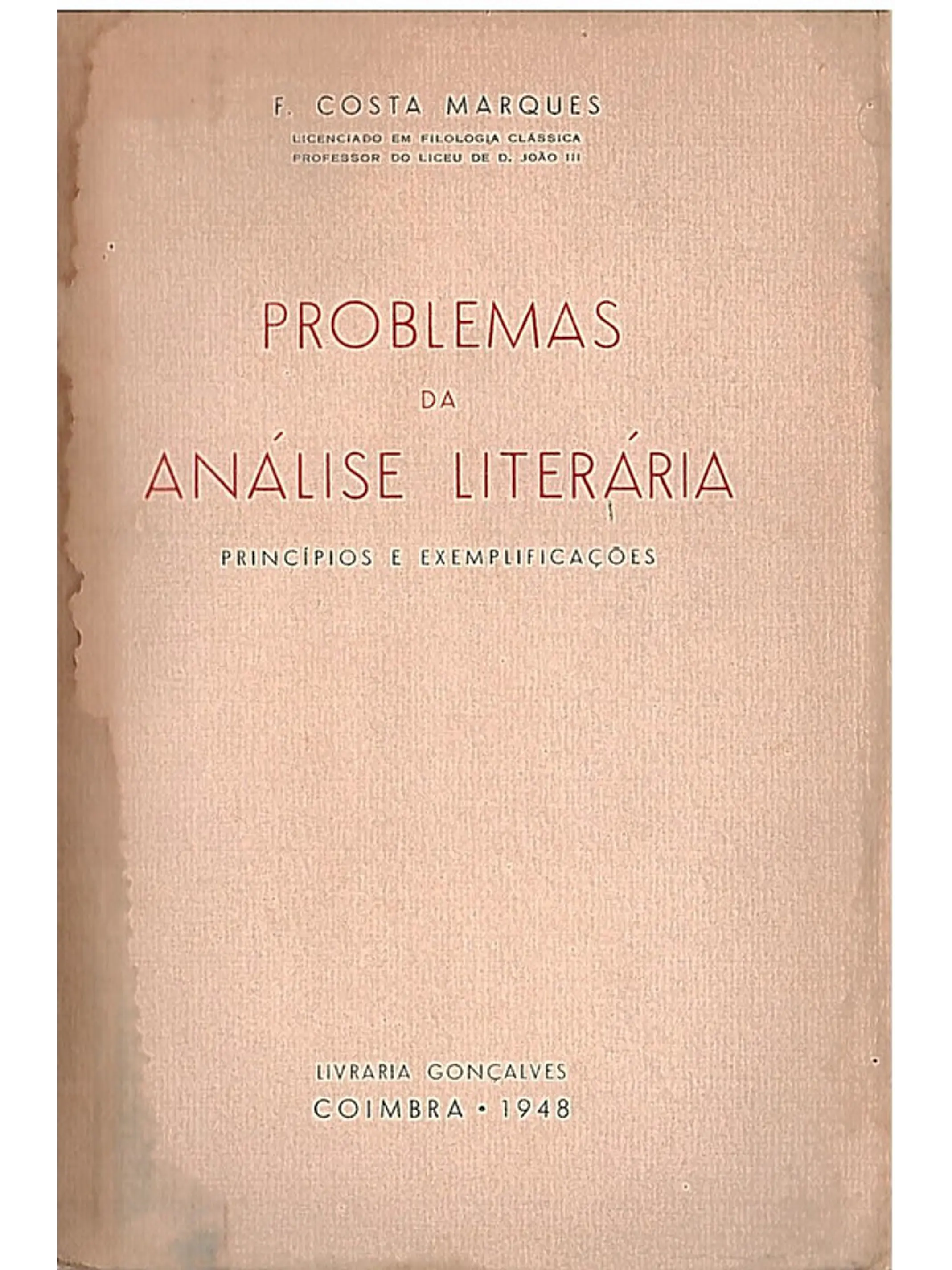 Problemas da análise literária 1