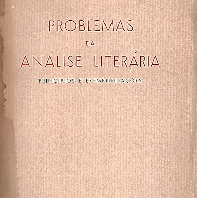 Problemas da análise literária 1