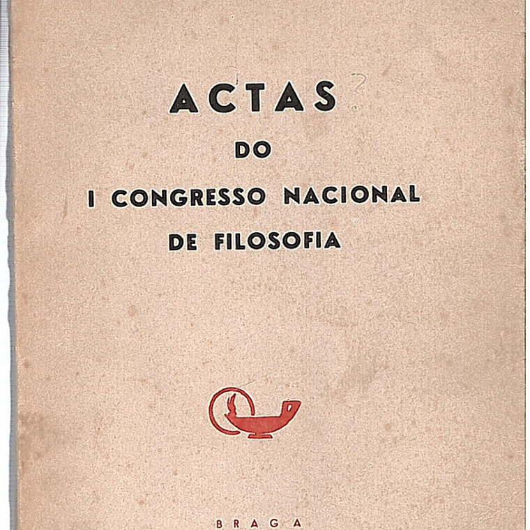 Actas do I congresso nacional de filosofia 1
