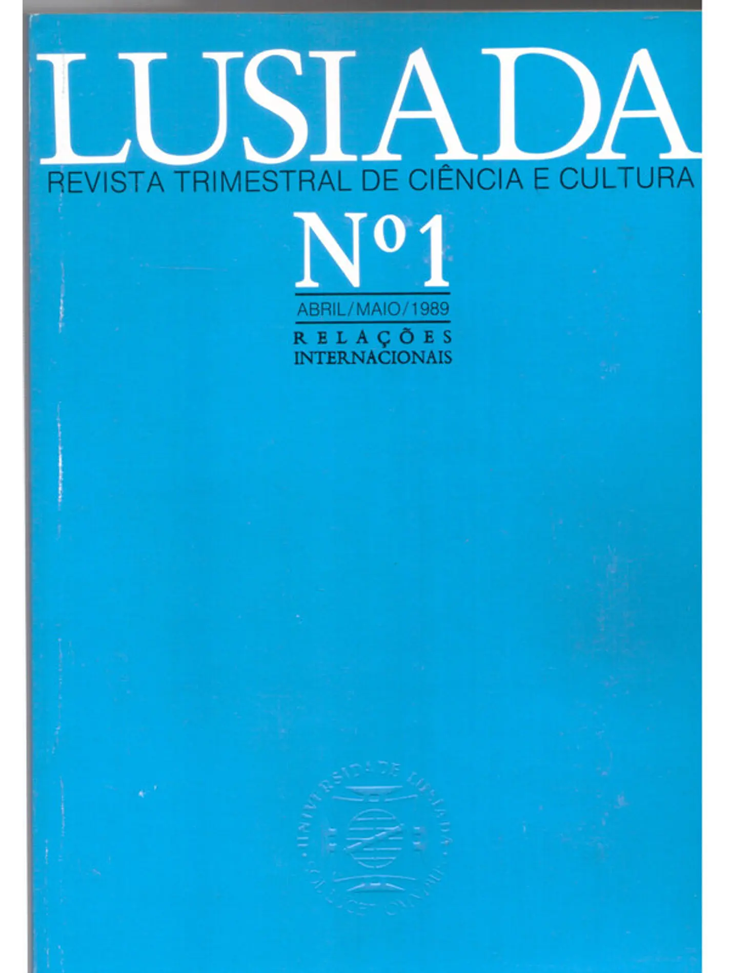 Revista trimestral da ciência e cultura, Lusíada, número 1 1