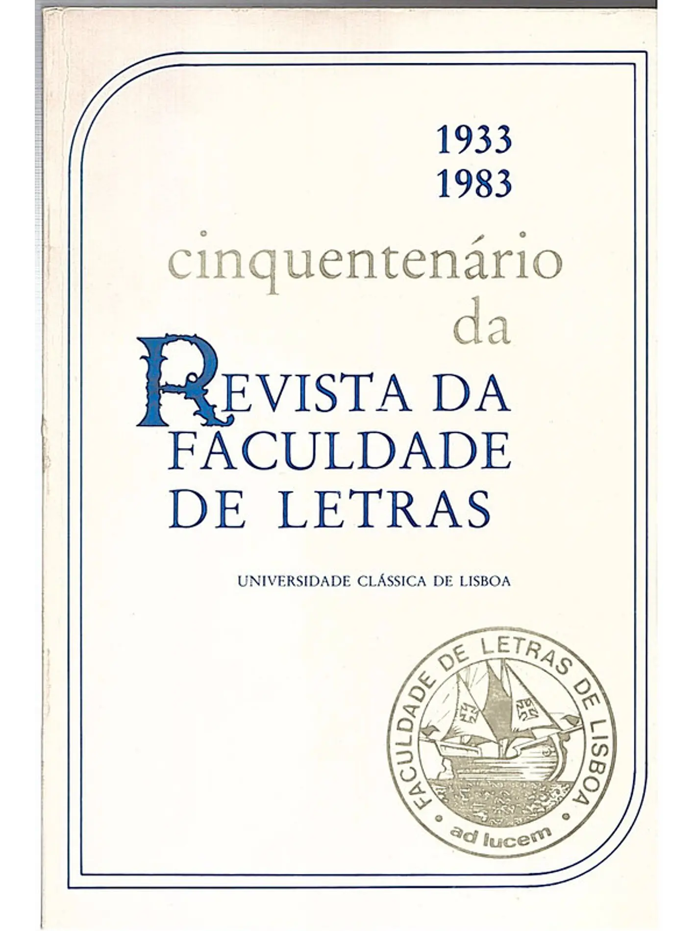 Revista da faculdade de letras - Cinquentenário 1