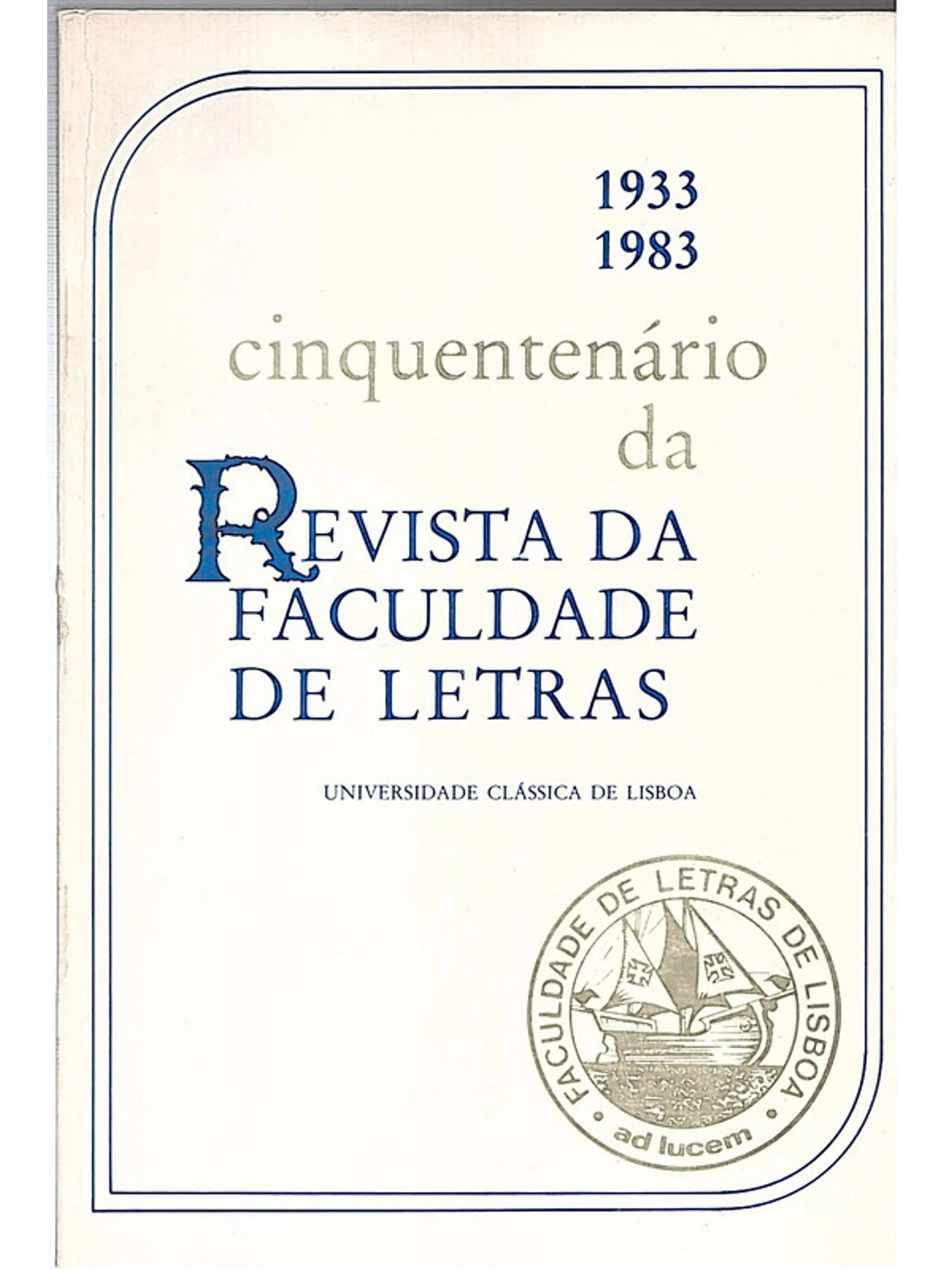 Revista da faculdade de letras - Cinquentenário 1