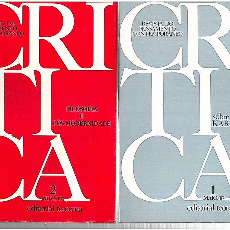 Revista do pensamento contemporâneo Critica 2 1