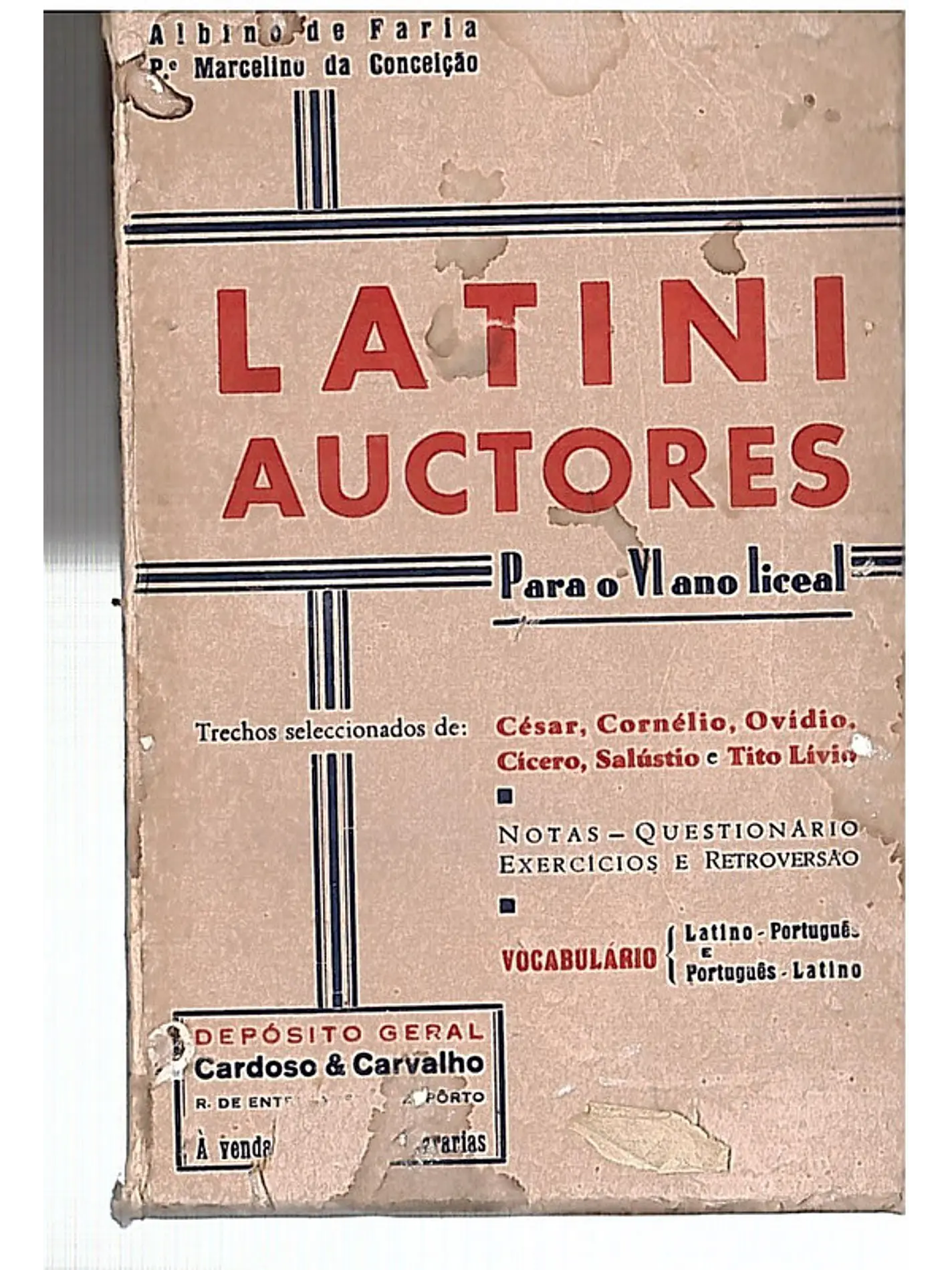 Latini auctores para o ano liceal 1