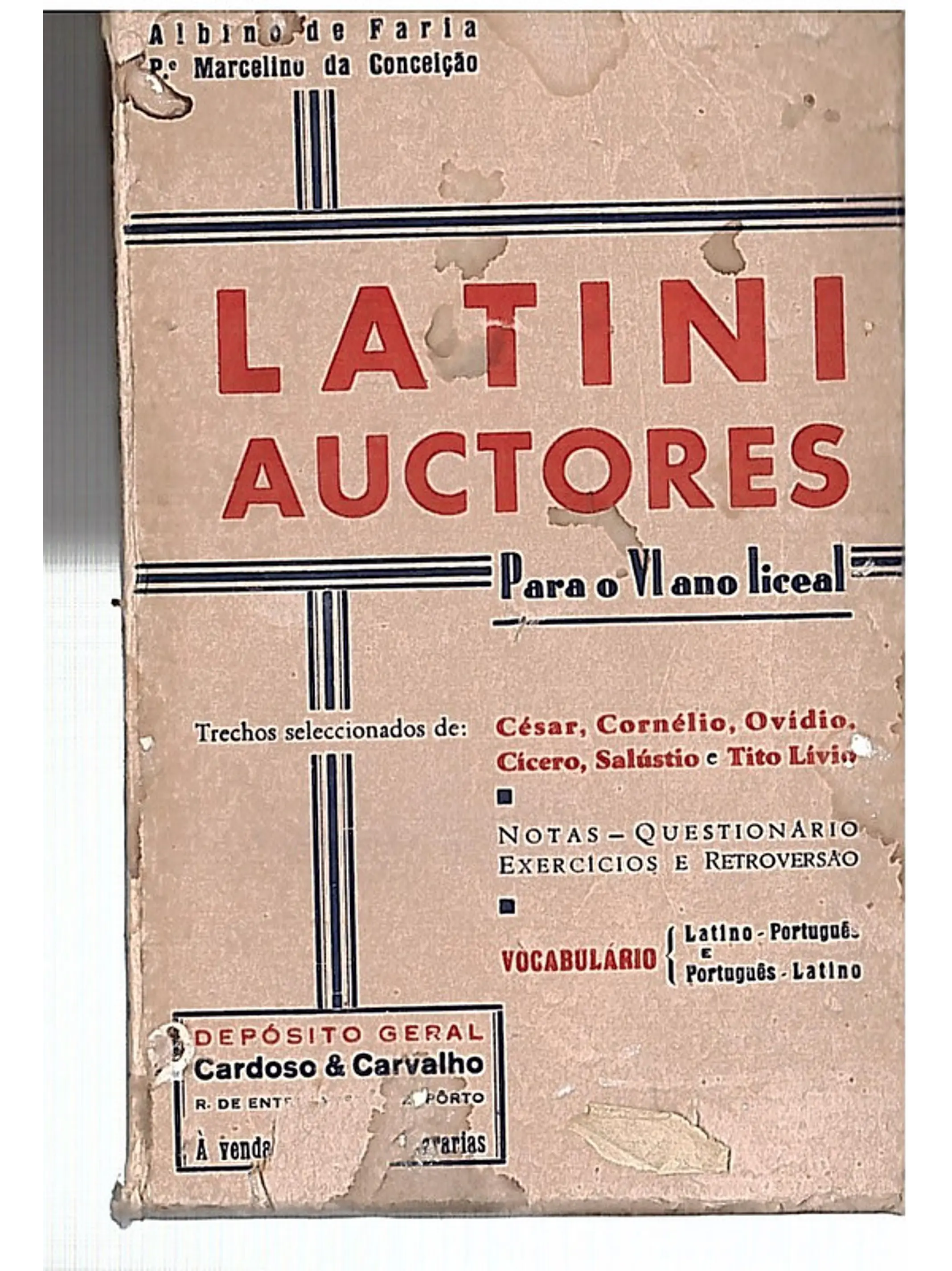 Latini auctores para o ano liceal 1