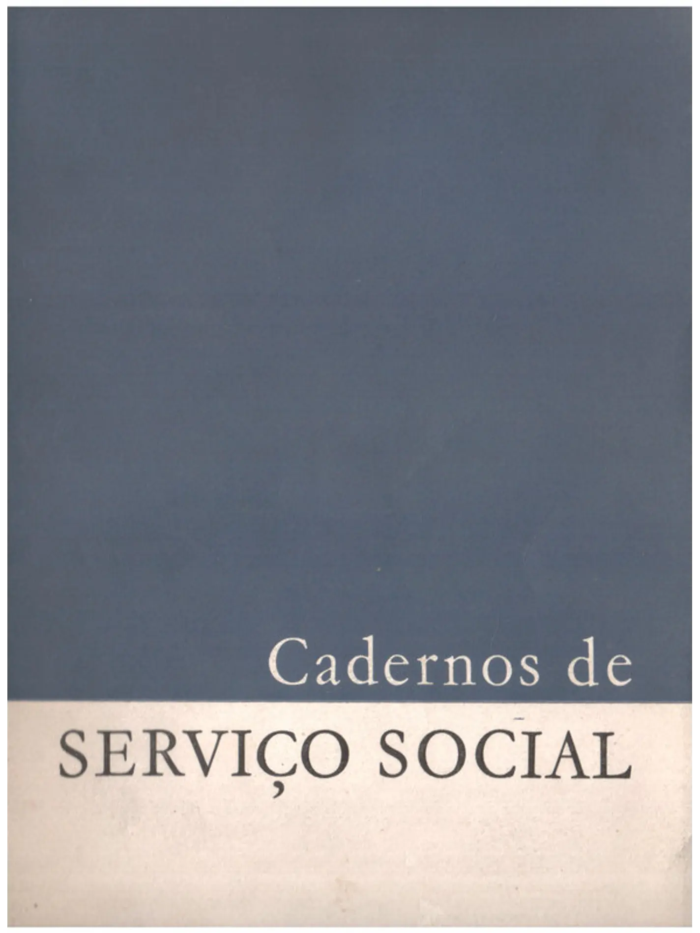 Cadernos de serviço social 1