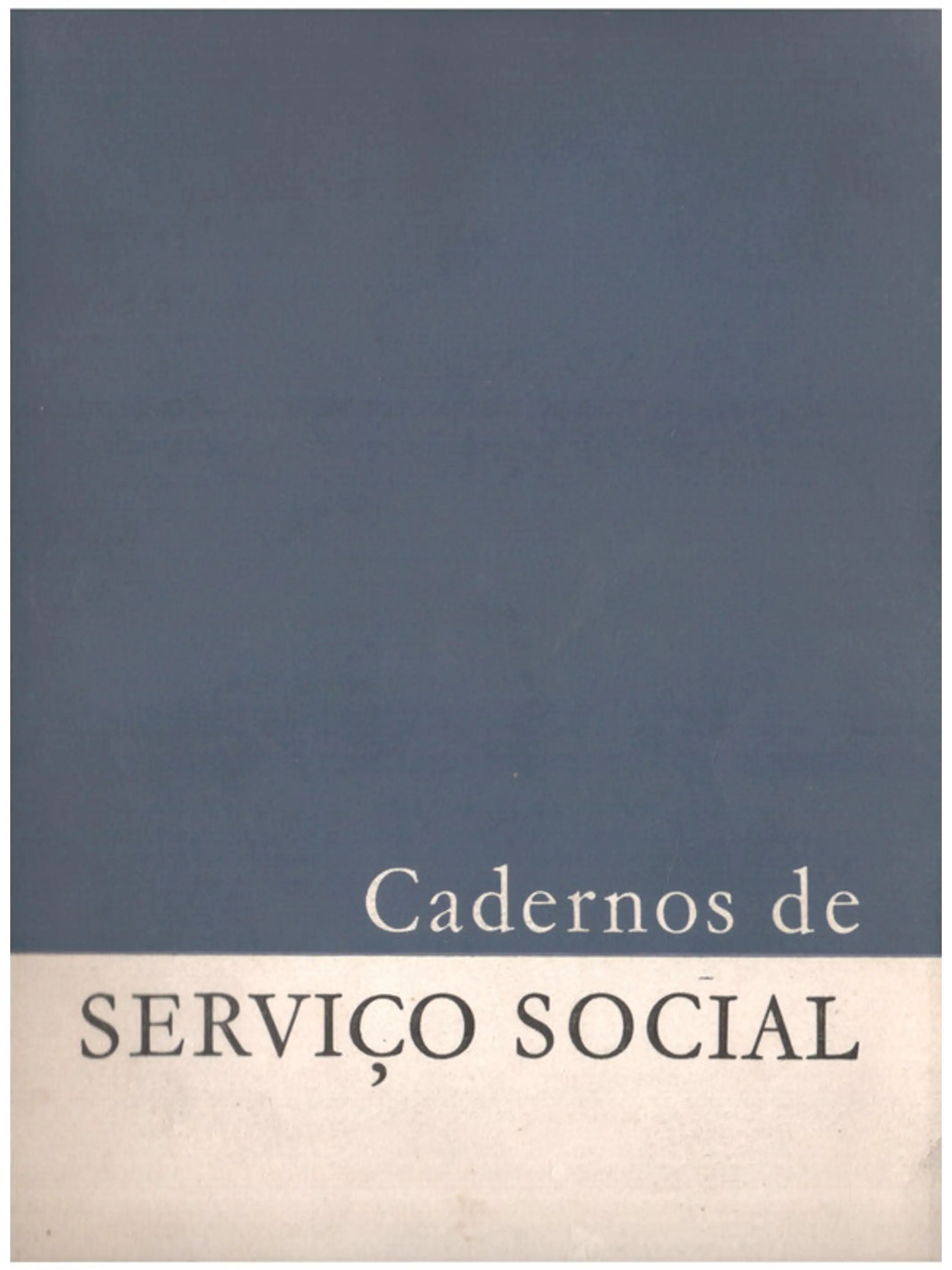 Cadernos de serviço social 1
