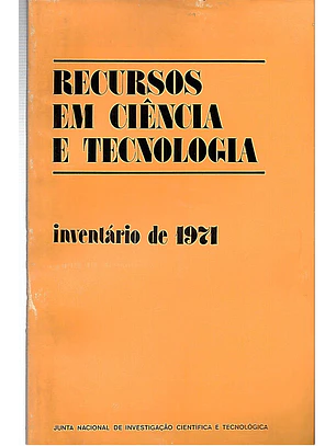Recursos em ciência e tecnologia inventário de 1971