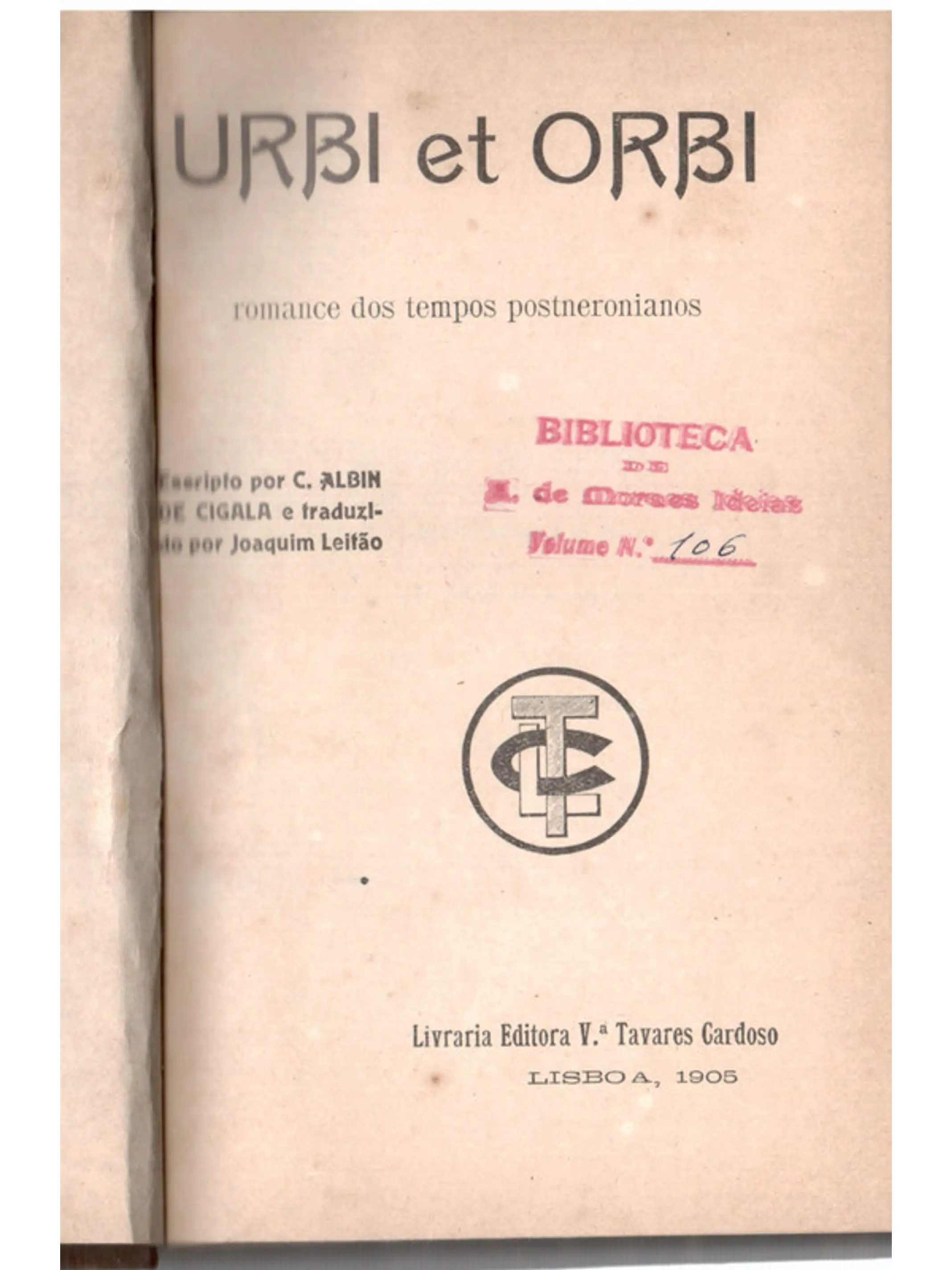Urbi et orbi romance dos tempos postneronianos 1