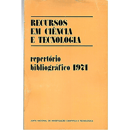 Recursos em ciência e tecnologia reportório bibliográfico 1971