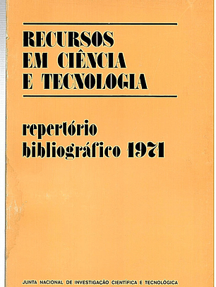 Recursos em ciência e tecnologia reportório bibliográfico 1971