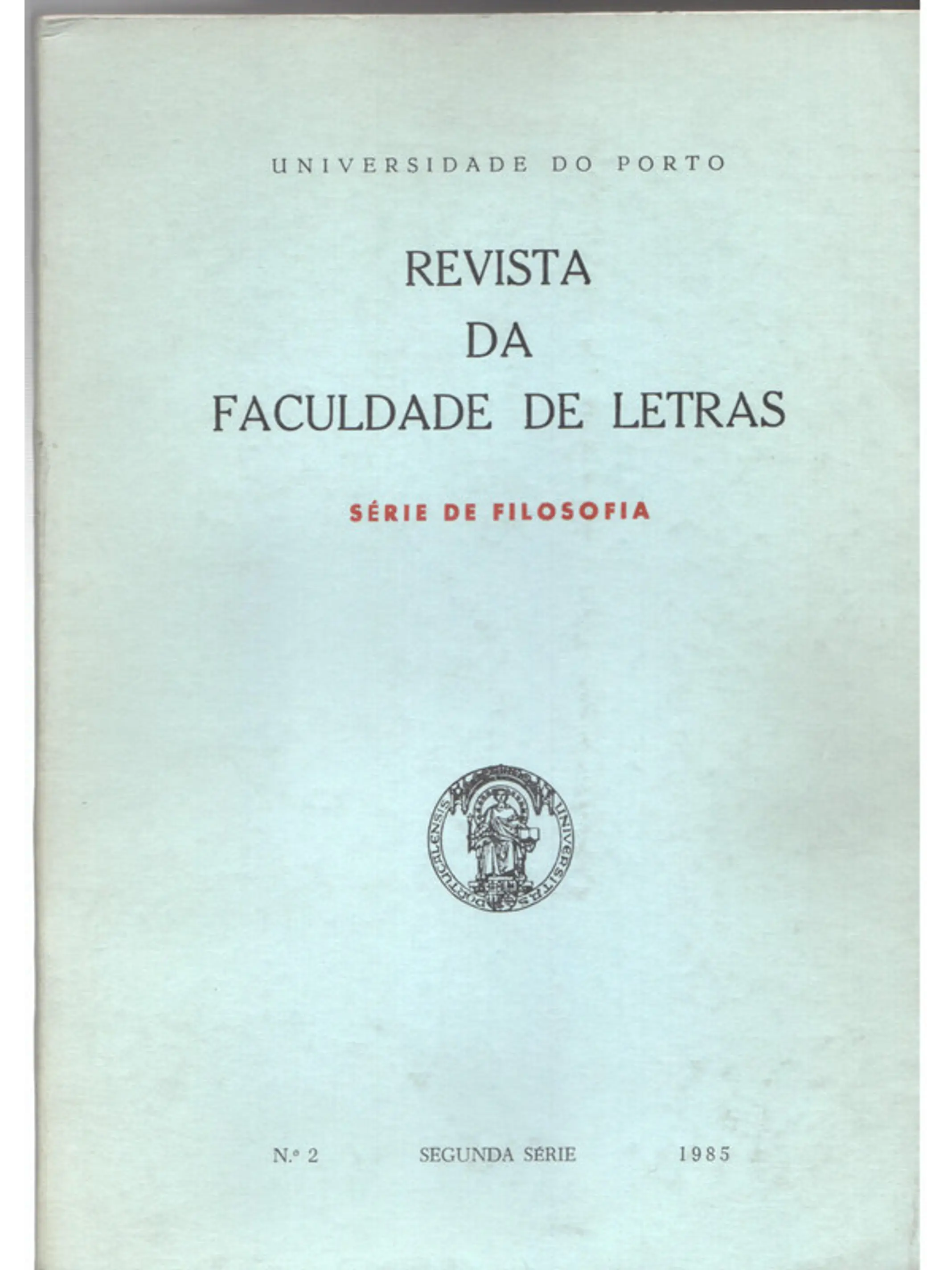 Revista da faculdade de letras - volume 2 1