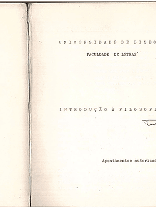 Introdução à filosofia apontamentos autorizados