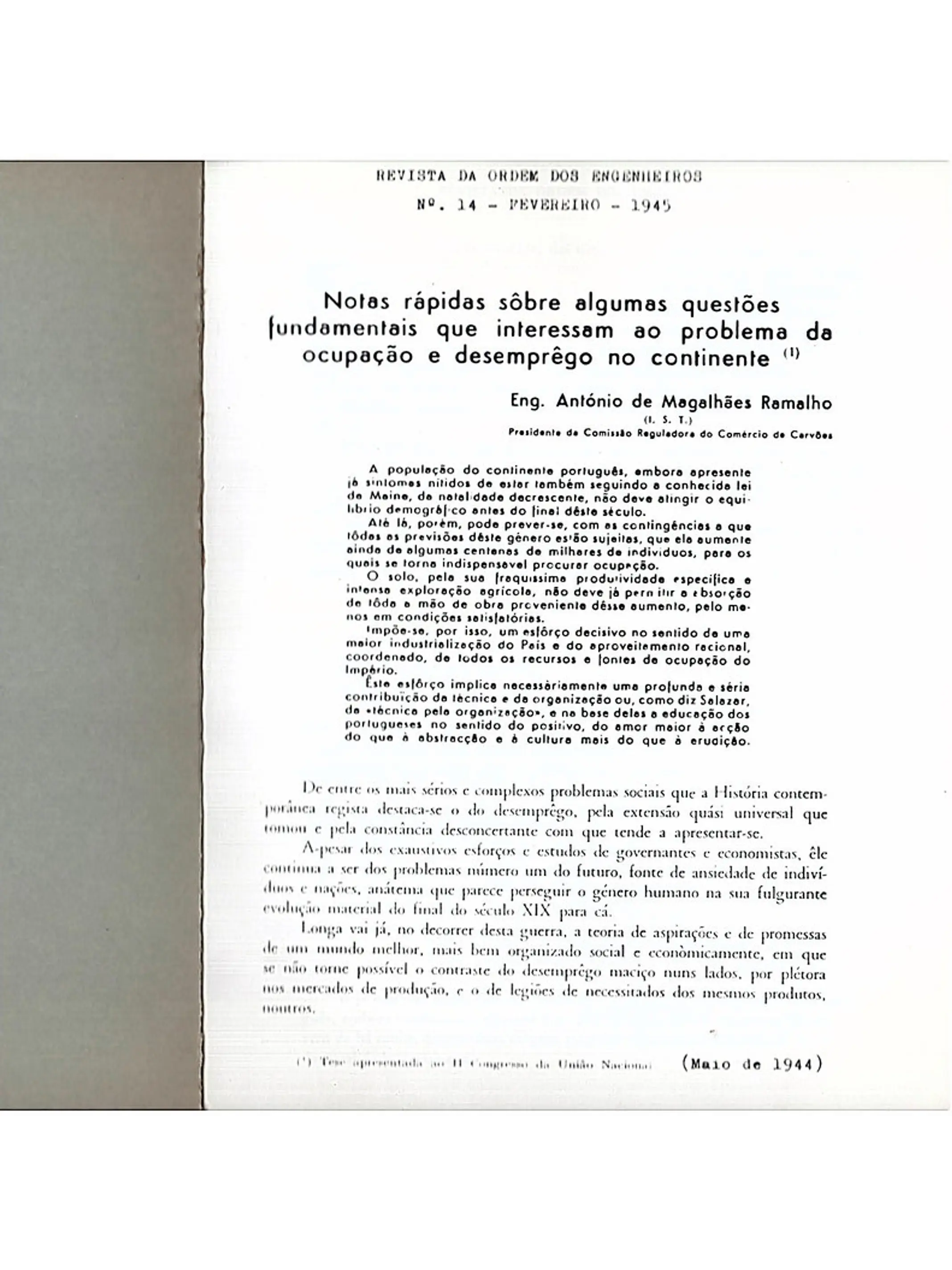 Revista da ordem dos engenheiros número 14 1