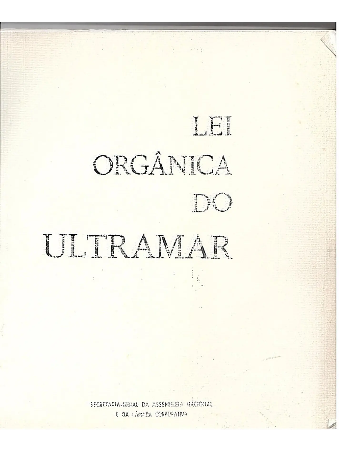 Lei orgânica do ultramar 1