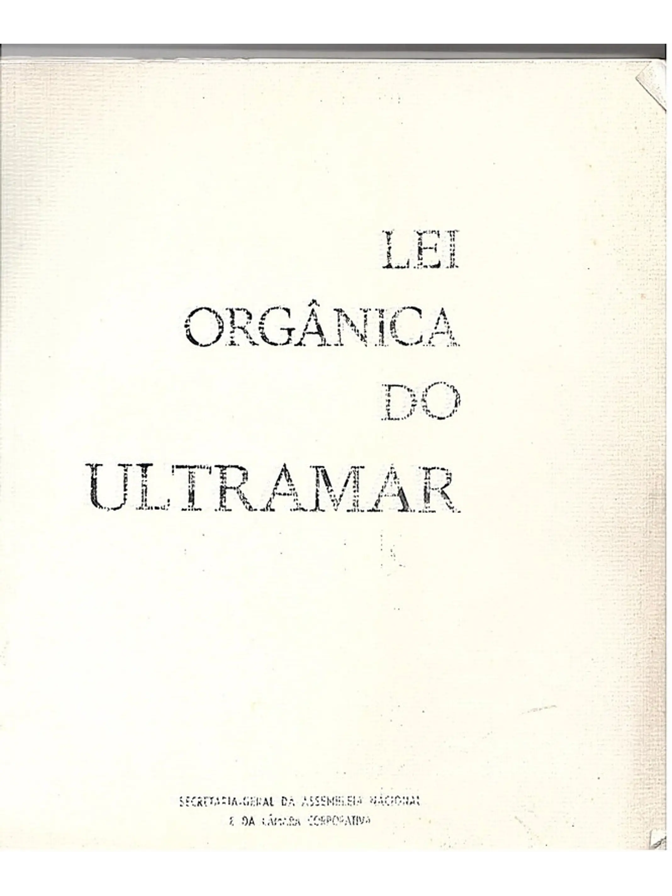 Lei orgânica do ultramar 1