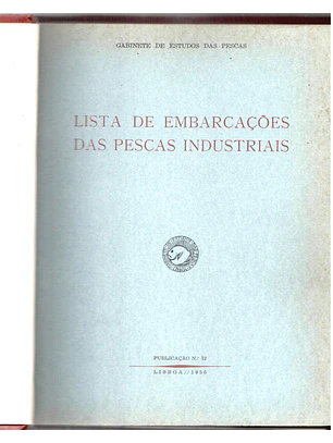 Lista de embarcações das pescas industriais