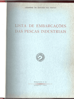Lista de embarcações das pescas industriais