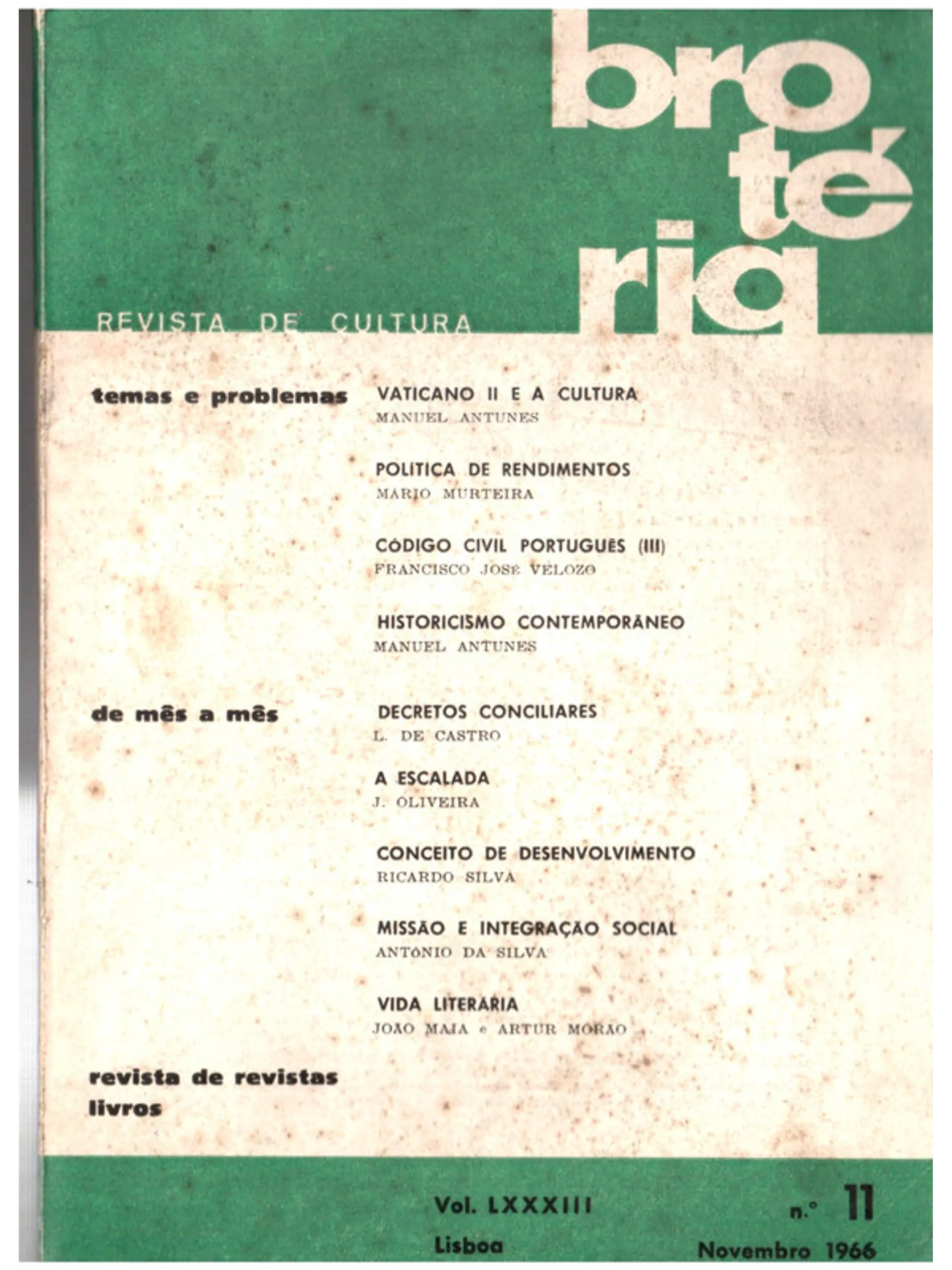 Brotéria revista de cultura volume 83 1