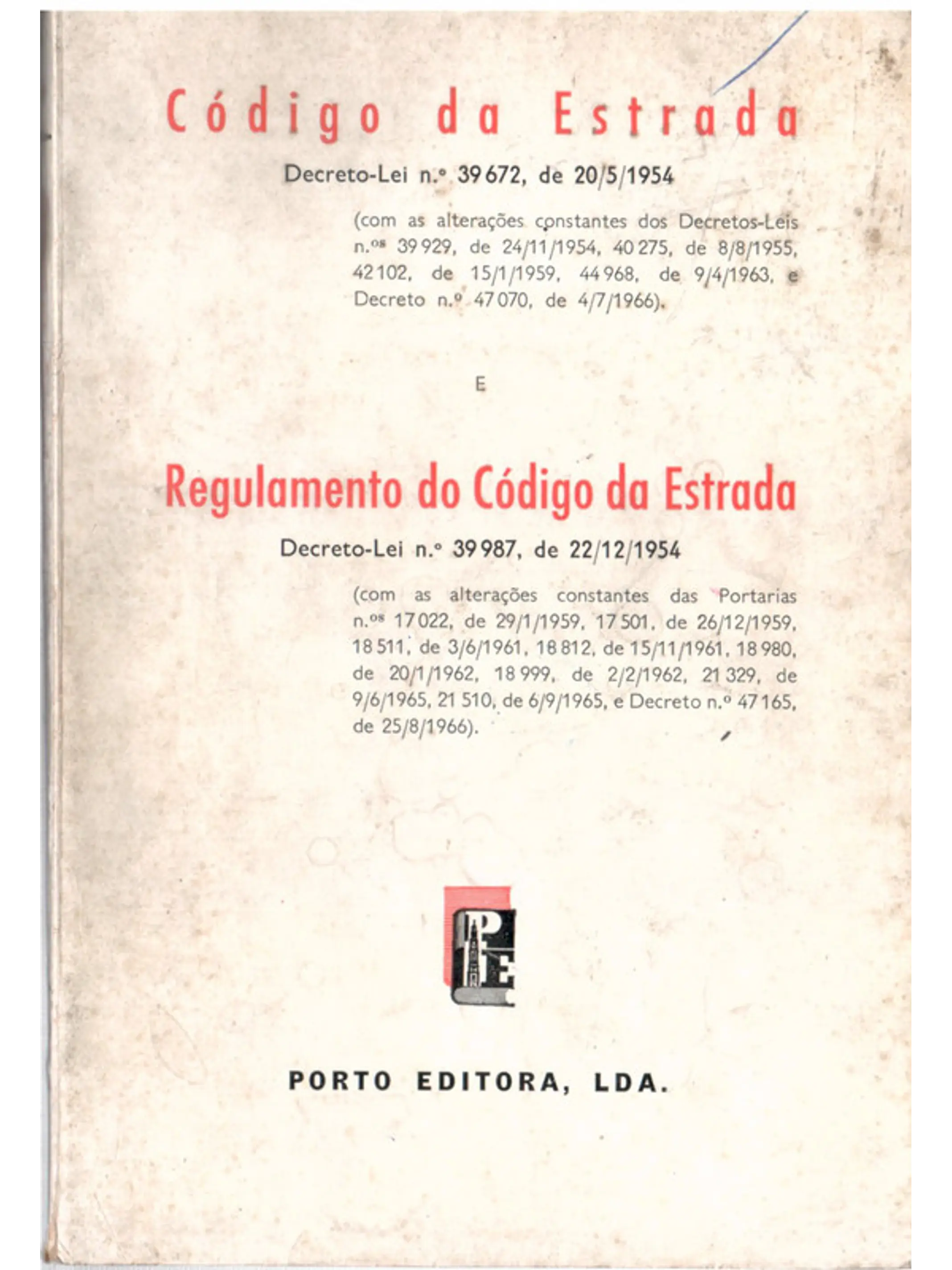 Código da estrada e Regulamento código da estrada 1