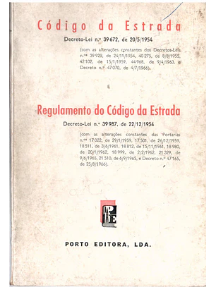 Código da estrada e Regulamento código da estrada