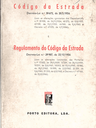 Código da estrada e Regulamento código da estrada