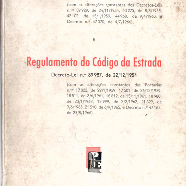 Código da estrada e Regulamento código da estrada 1