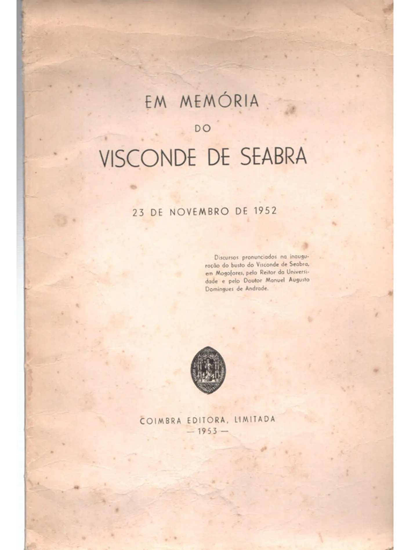 Em Memória do Visconde de Seabra 1