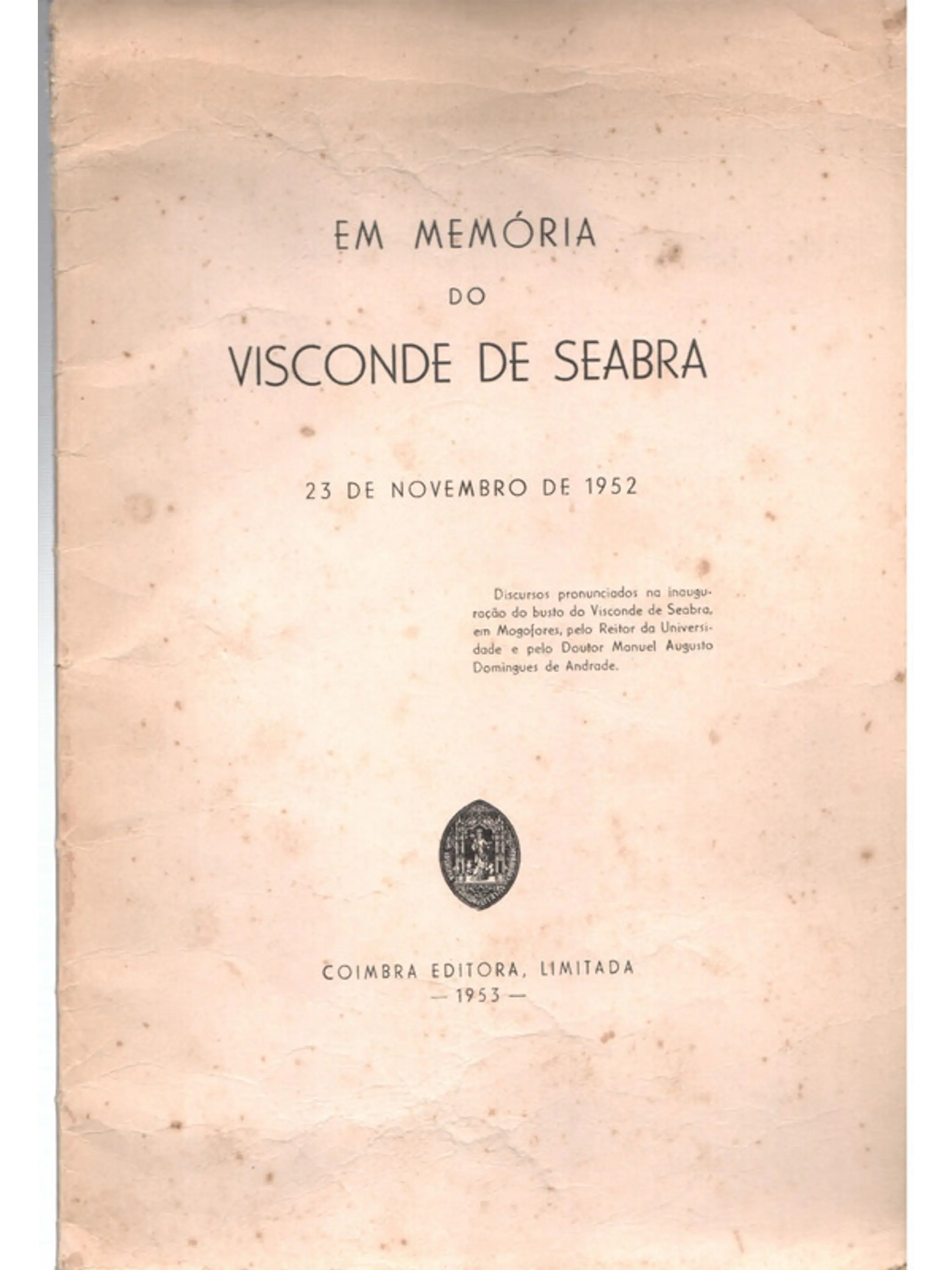 Em Memória do Visconde de Seabra 1