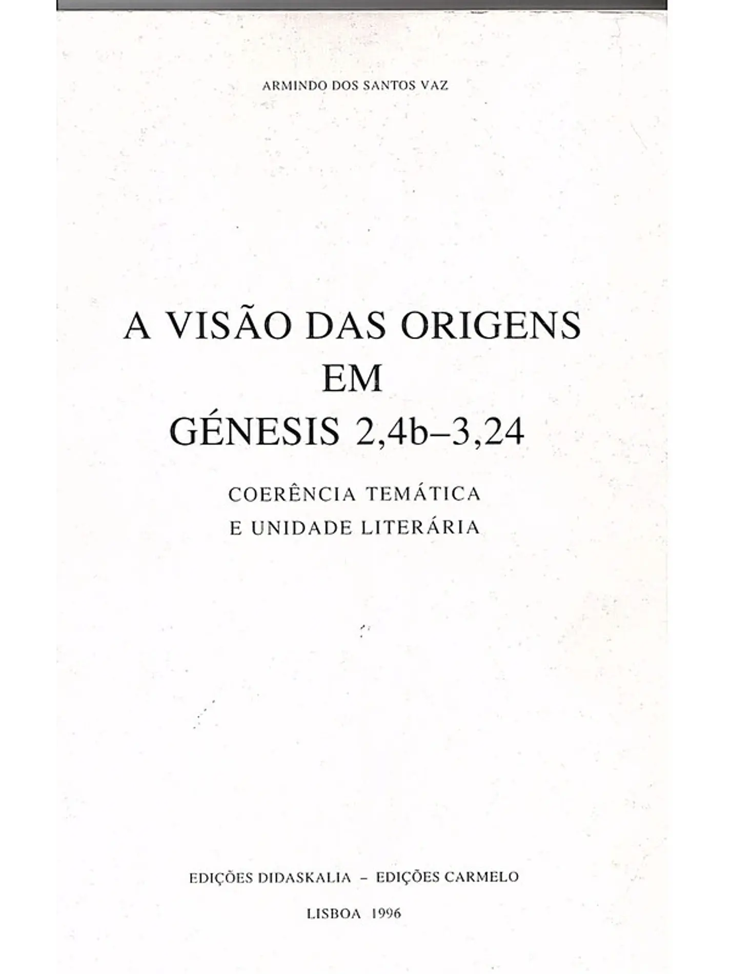 A visão das origens em génesis 1