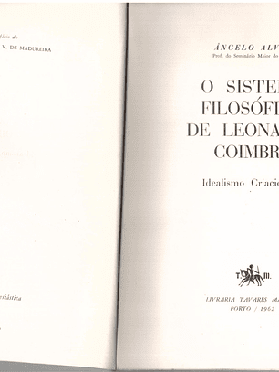 O sistema filosófico de Leonardo Coimbra